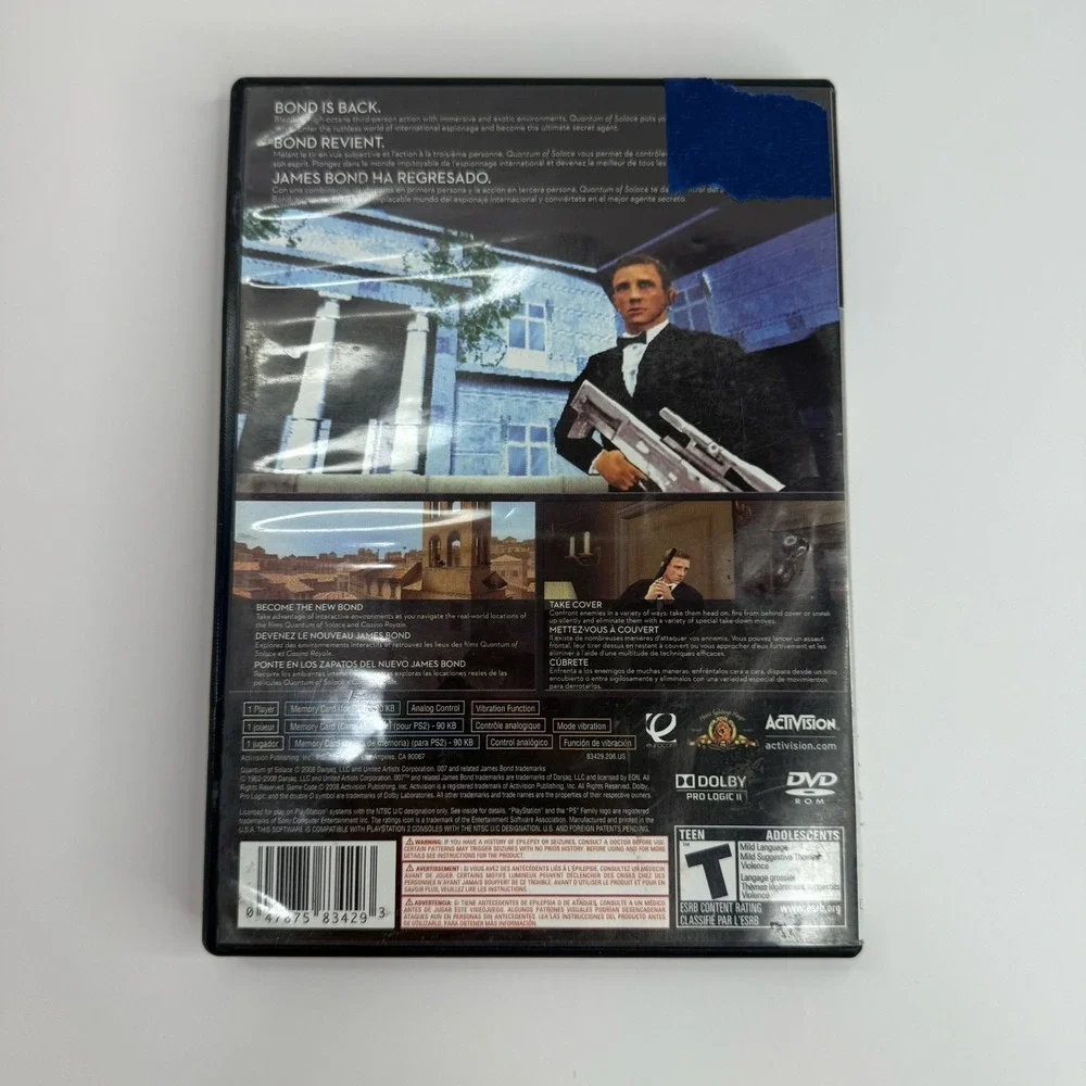 James‎ Bond 007: Quantum of Solace Sony PlayStation 2 Untested